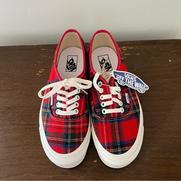 New Vans X Pendleton Authentic 44 DX Anaheim Factory Red Tartan Sneakers 2022 - Picture 1 of 6
